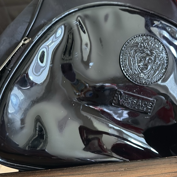 Versace Parfums  mini backpack black with minor scratches in the front main image 4